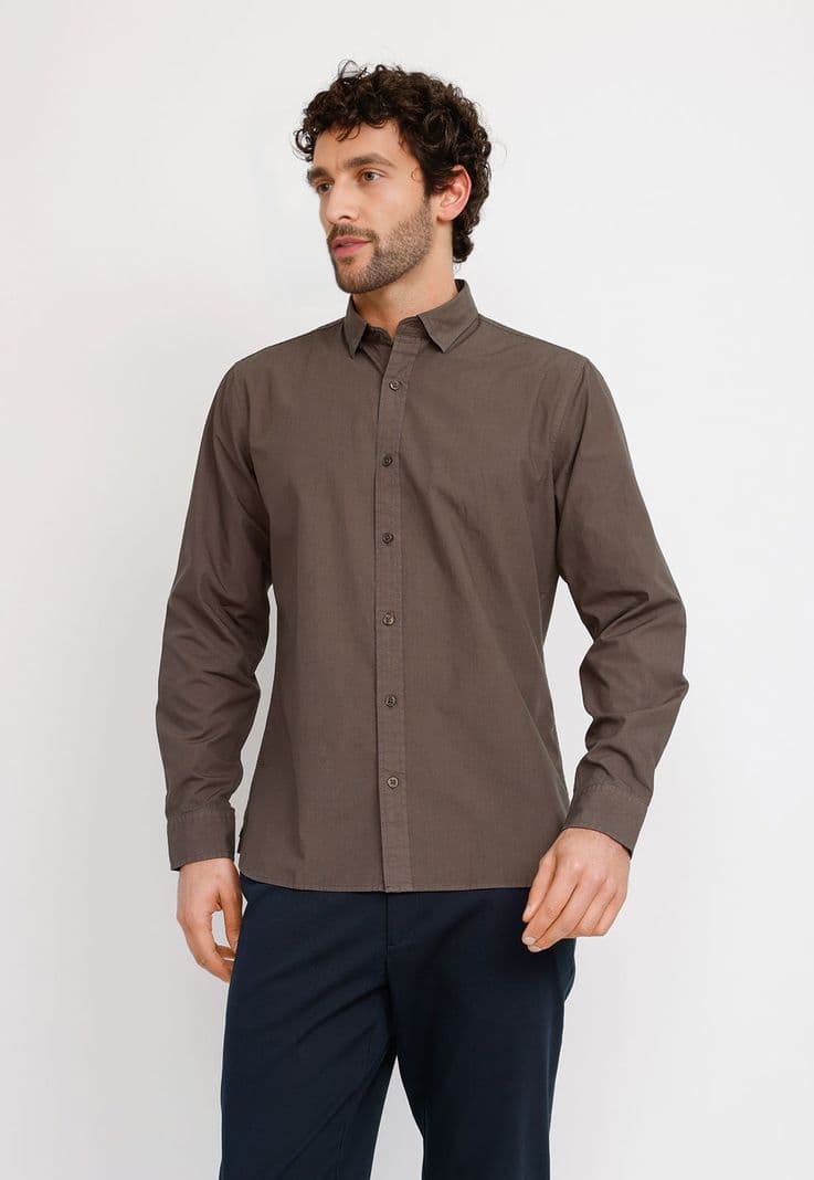 Camisa ML Hombre Basilio Gris XL