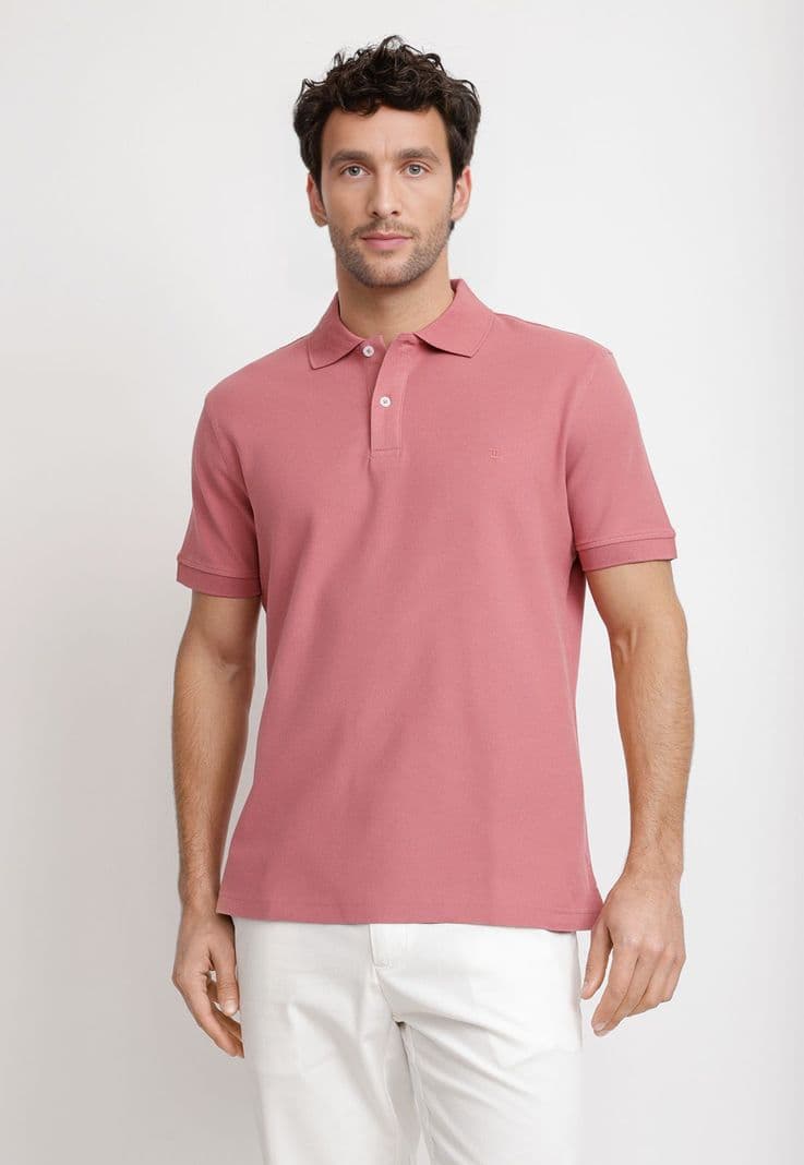 Polera Polo Pique Algodon Marini Rojo L