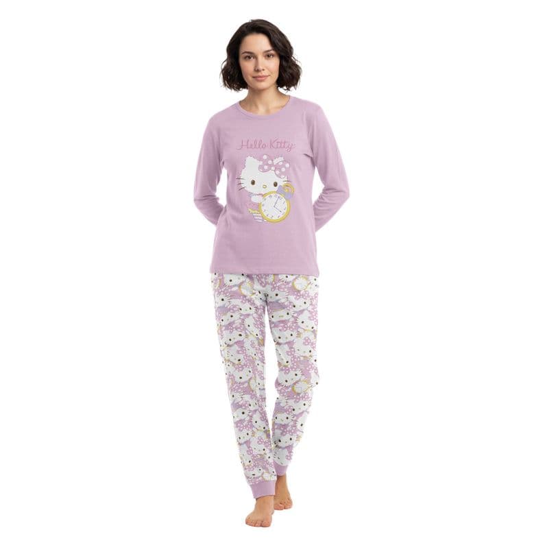 Pijama Largo Algodon Mujer Invierno C2 Hello Kitty TOP XL