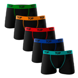 Boxer Nino Algodon Color Pack 5 C8 Top Negro 14
