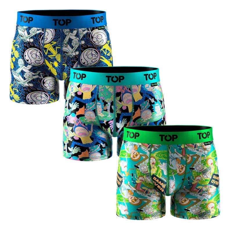Boxer Medio Microfibra Pack 3 Rick and Morty C2 TOP M