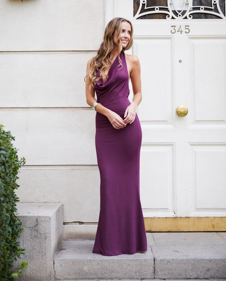 Vestido Largo de Fiesta Ema Morado M