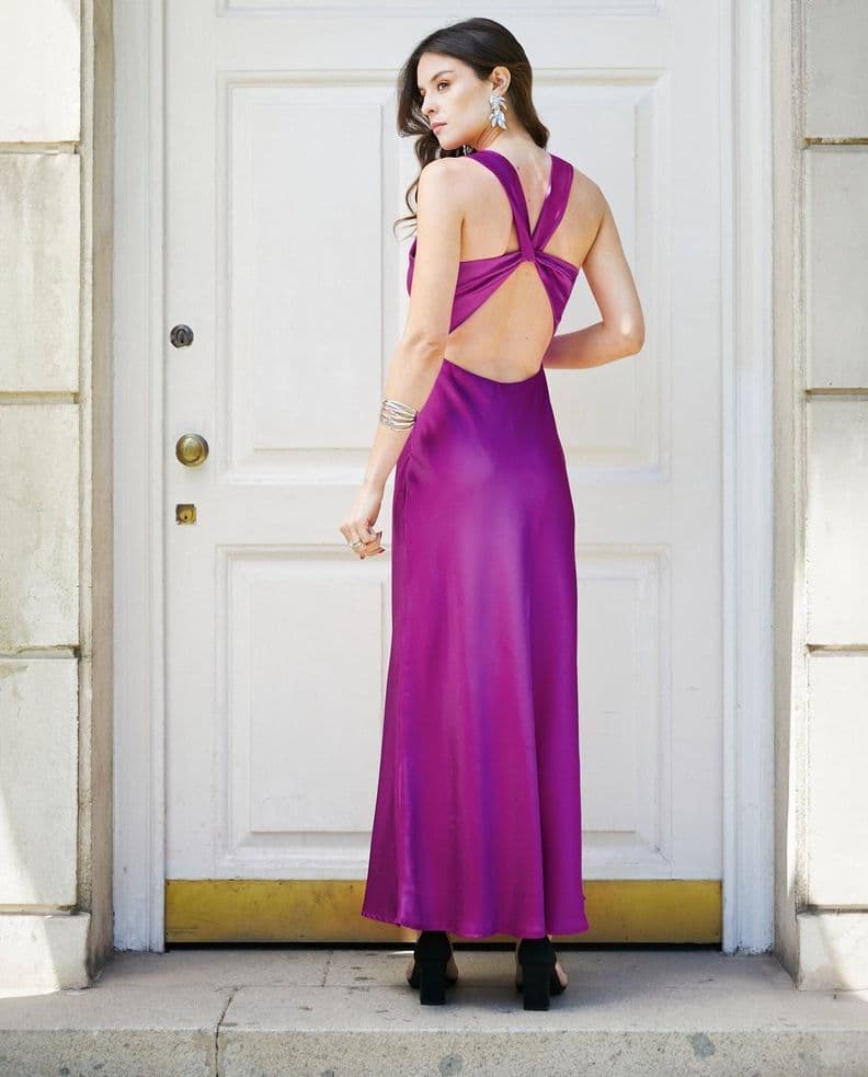 Vestido Largo de Fiesta Vivianne Magenta Fucsia XS