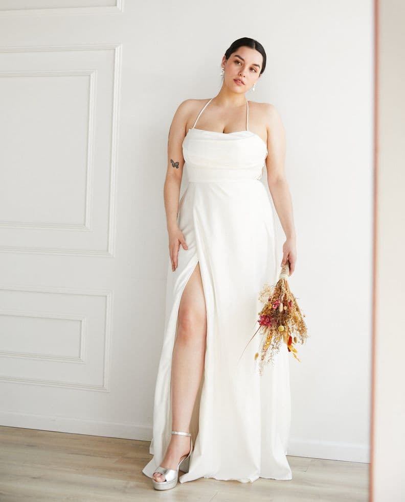 Vestido Largo de Novia Camila Ivory Blanco S