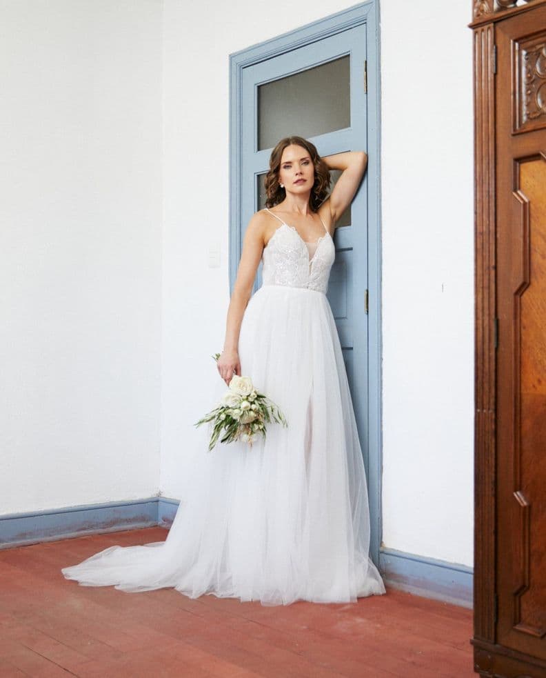 Vestido Largo de Novia Soleil Ivory Blanco XS