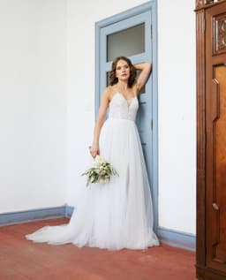 Vestido Largo de Novia Soleil Ivory Blanco XL
