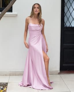 Vestido Largo de Fiesta Camila Lila Rosado L