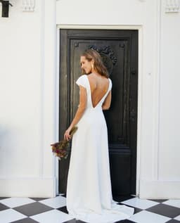 Vestido Largo de Novia Trini Ivory Blanco XS