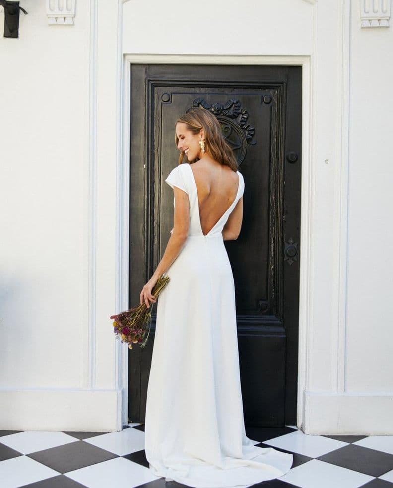 Vestido Largo de Novia Trini Ivory Blanco XL