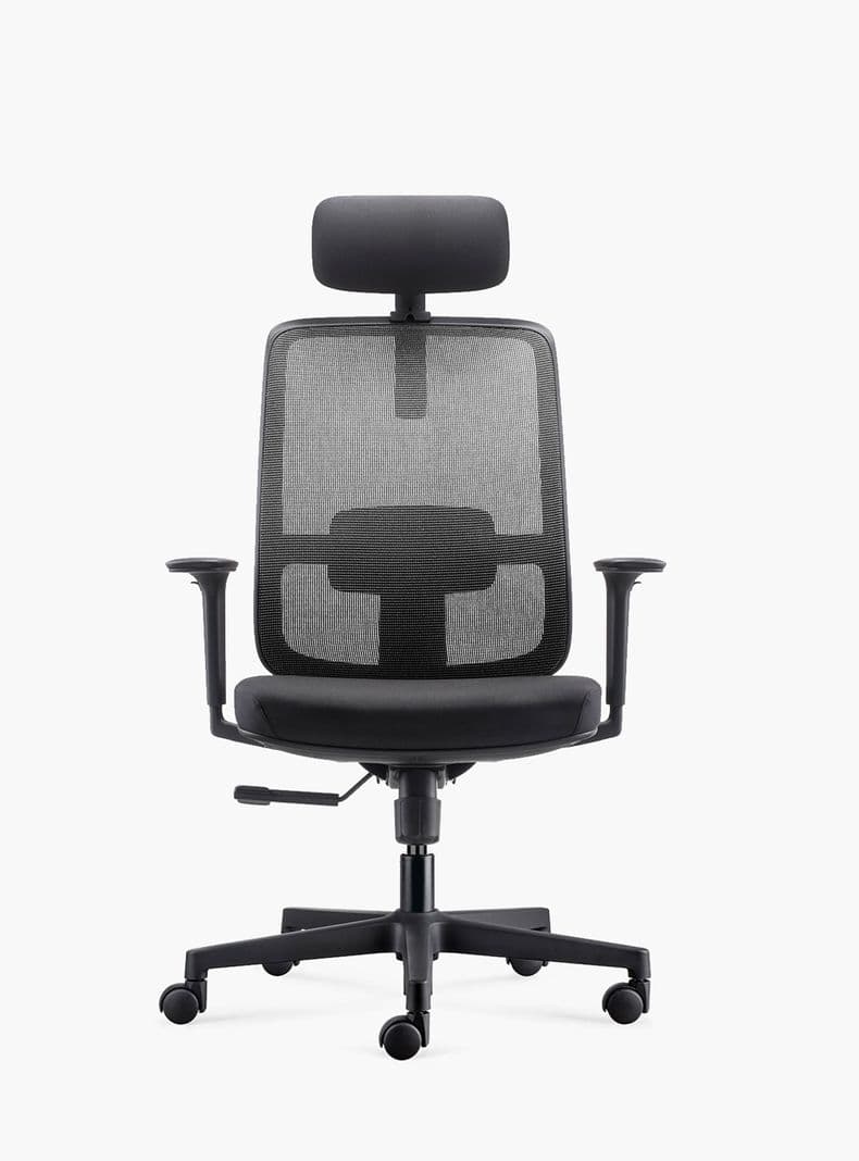 Silla Oficina Lotto con cabecero Negro