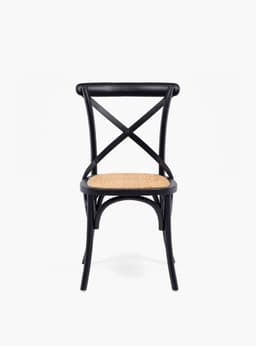 Silla Madera Tradition Rattan Negro