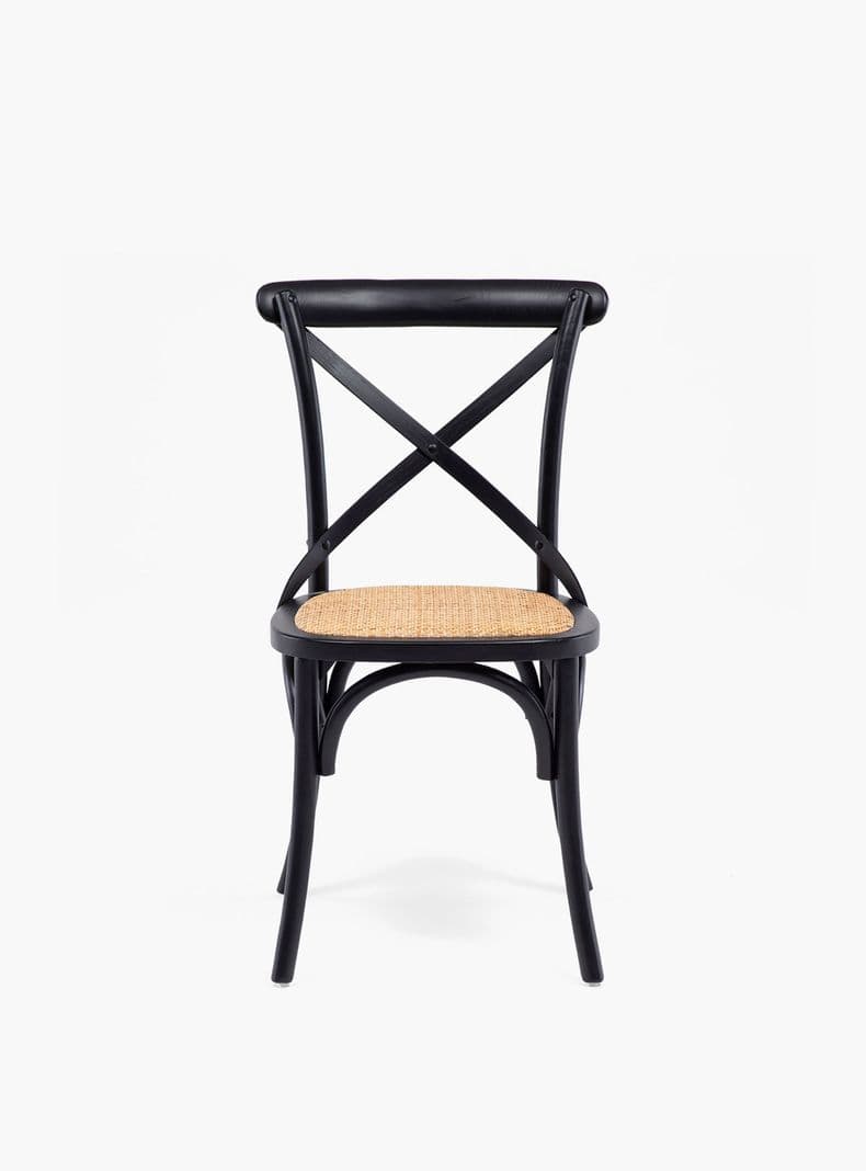 Silla Madera Tradition Rattan Negro