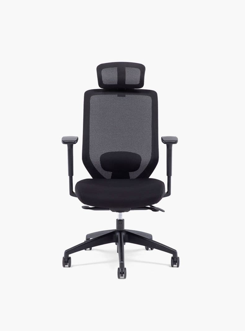 Silla Oficina Focus Negro con cabecero