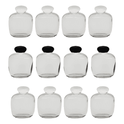 Pack 12 botellas vidrio 125 ml tapa rosca, transparente