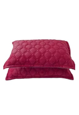 Fundas de almohadas con diseno gamuza 50x75 cm color rojo