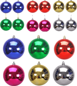 Esferas Navidenas Pequenas 3cm Lisas 24 Unidades Bambalinas