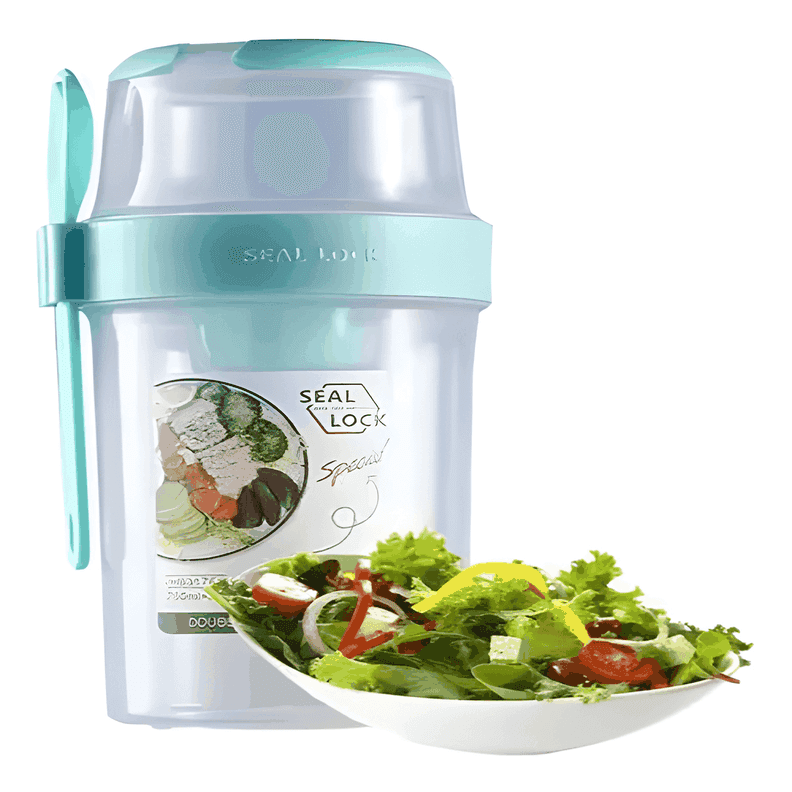 Vaso contenedor hermetico para ensalada y cereal