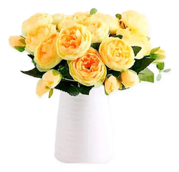 Peonias artificiales ramo flor seda
