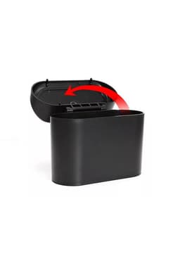 Basurero Portatil para Auto Universal 1 Litro Negro Set