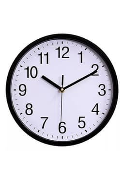 Reloj de pared metal decoracion moderno 30cm silencioso estructura negra Negro Set