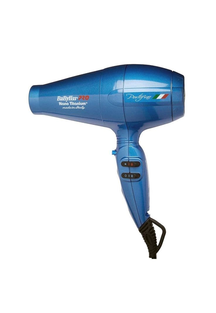 Secador Portofino con tecnologia de Iones y nano titanium BabylissPro BABNTB6610 Azul