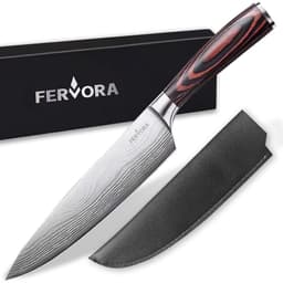 Cuchillo Chef 21 Cm Fervora Profesional de Cocina Acero Inox Gris