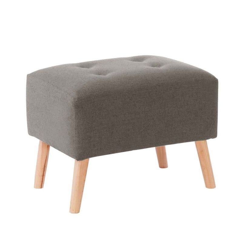 Pouf Niza Lino Gris Oscuro