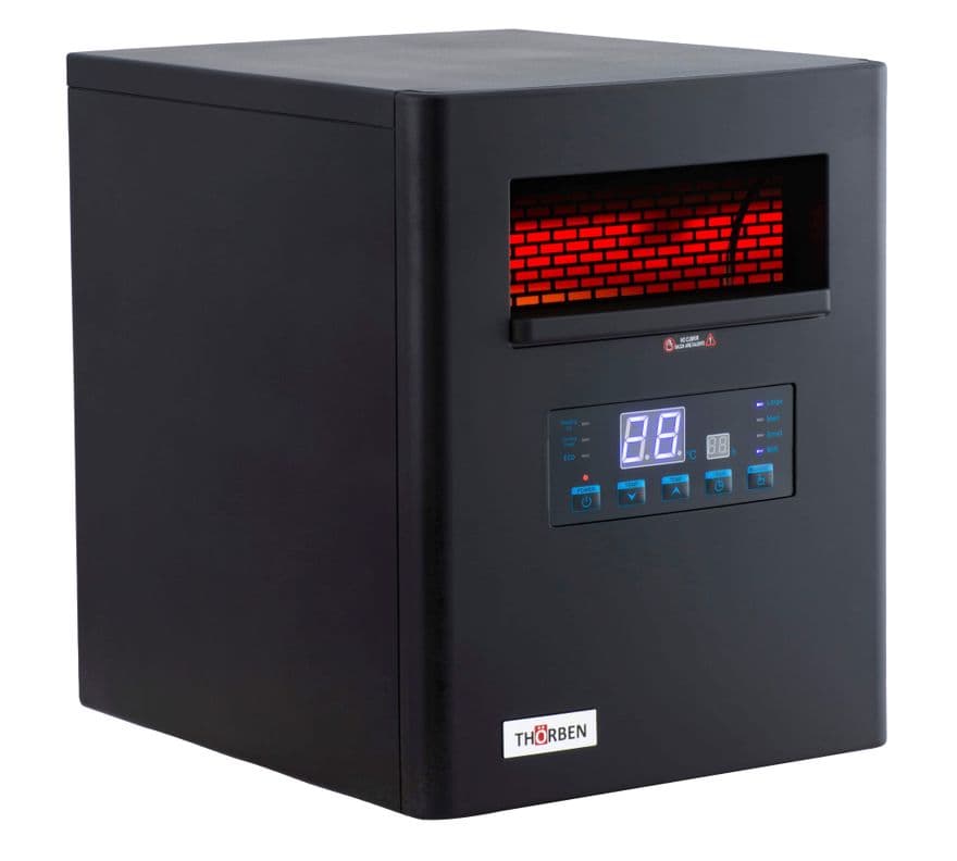 Estufa Electrica Infrarroja 1500W Thor Green 1500W Wifi Negro