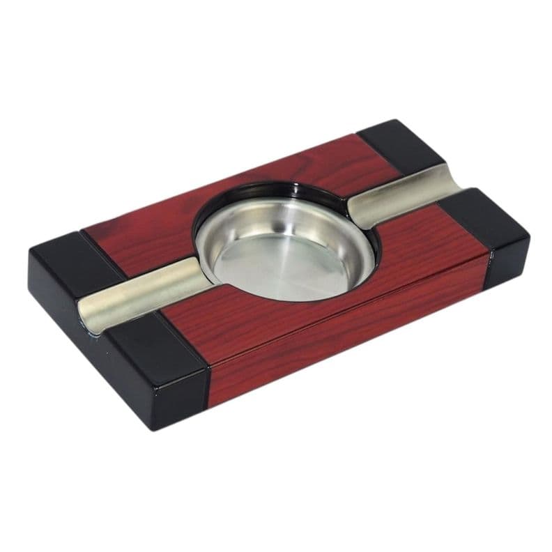 Cenicero para Puros Cherry Negro con Plato Metal Cafe