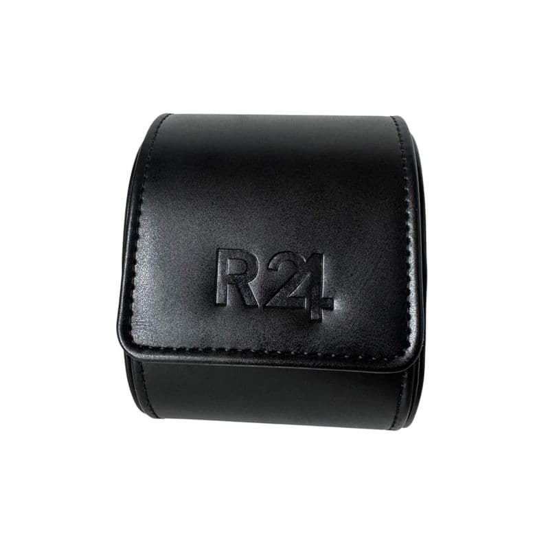 Estuche Reloj Cuero Individual Negro