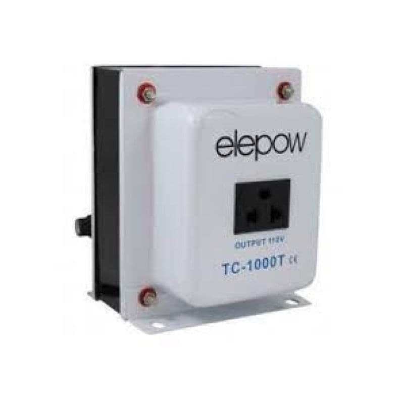 Transformador Convertidor Voltaje 220V A 110V 1000W Elepow Blanco
