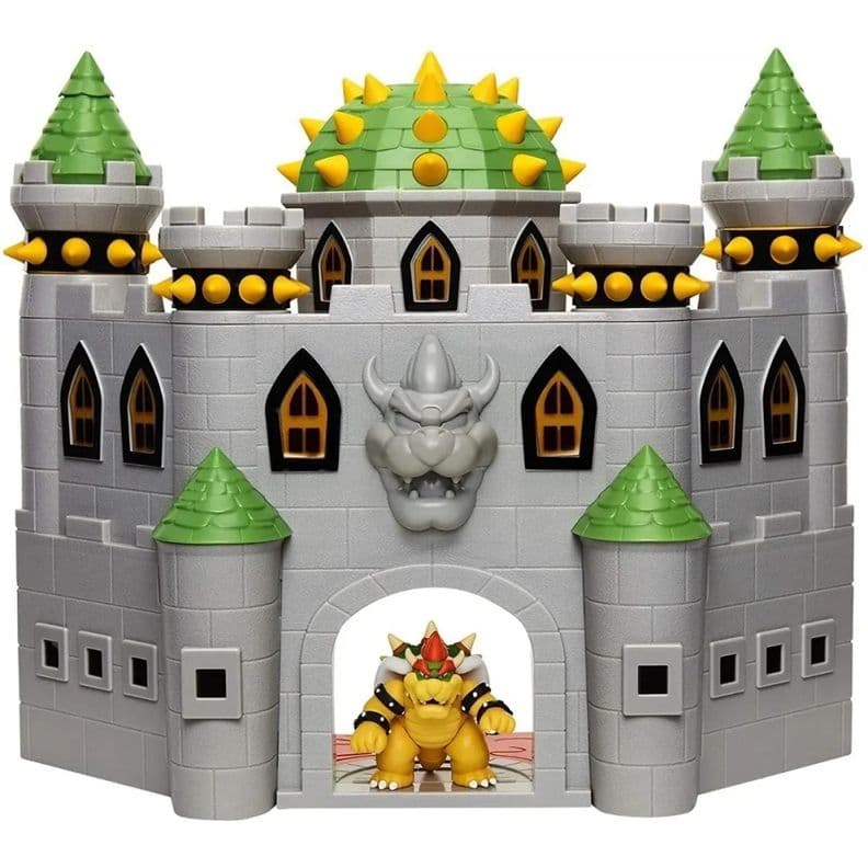 Juguete Escena Batalla Castillo De Bowser Mario Nintendo Gris
