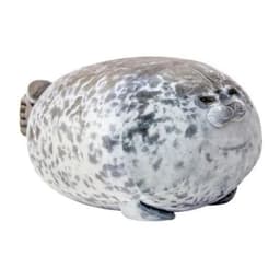 Juguete Peluche Cojin Foca Bebe 30cm Felpa Gris Infantil