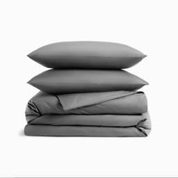 Funda Plumon King Percal Gris Oscuro