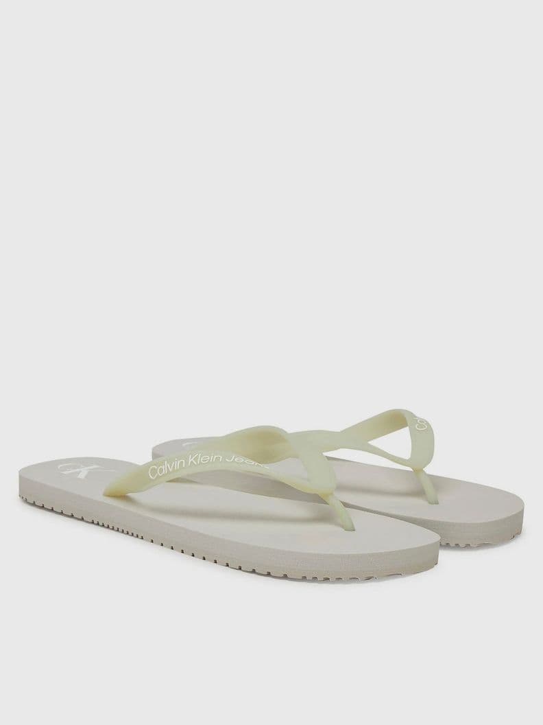 Sandalias con Logotipo Beige Calvin Klein Hombre CL 41