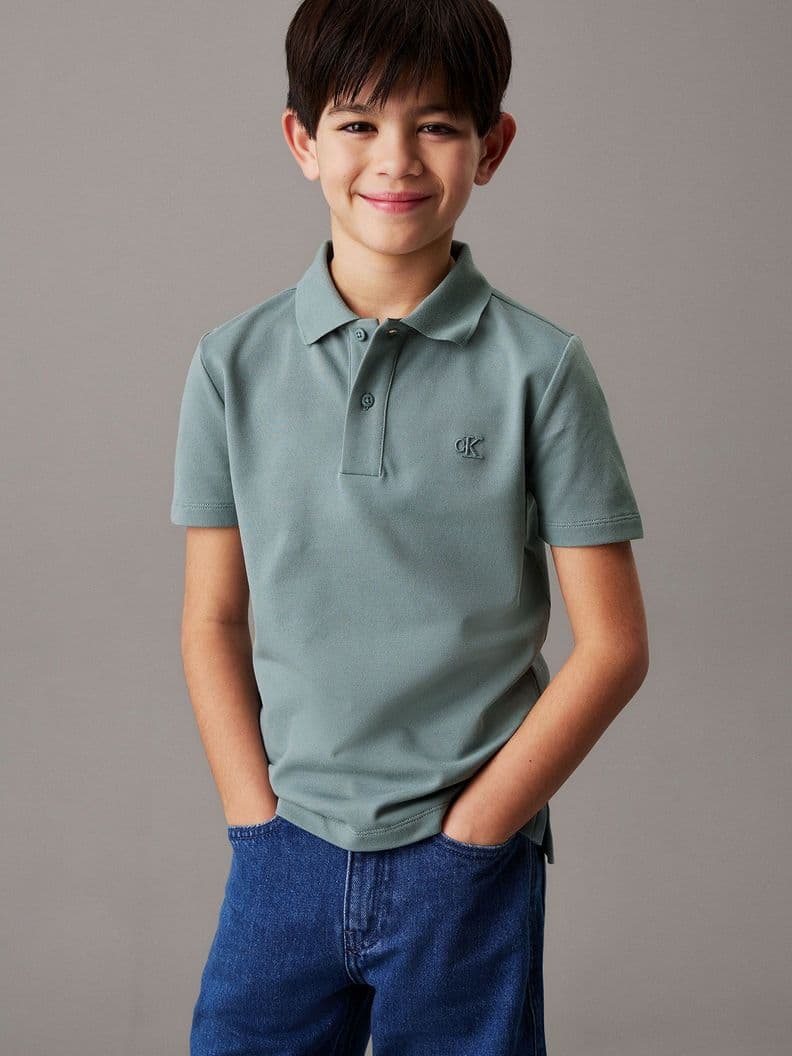 Polo Nino Essential Verde Calvin Klein 8