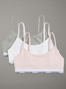 Pack 3 Cropped Nina Bralettes Multicolor Calvin Klein S