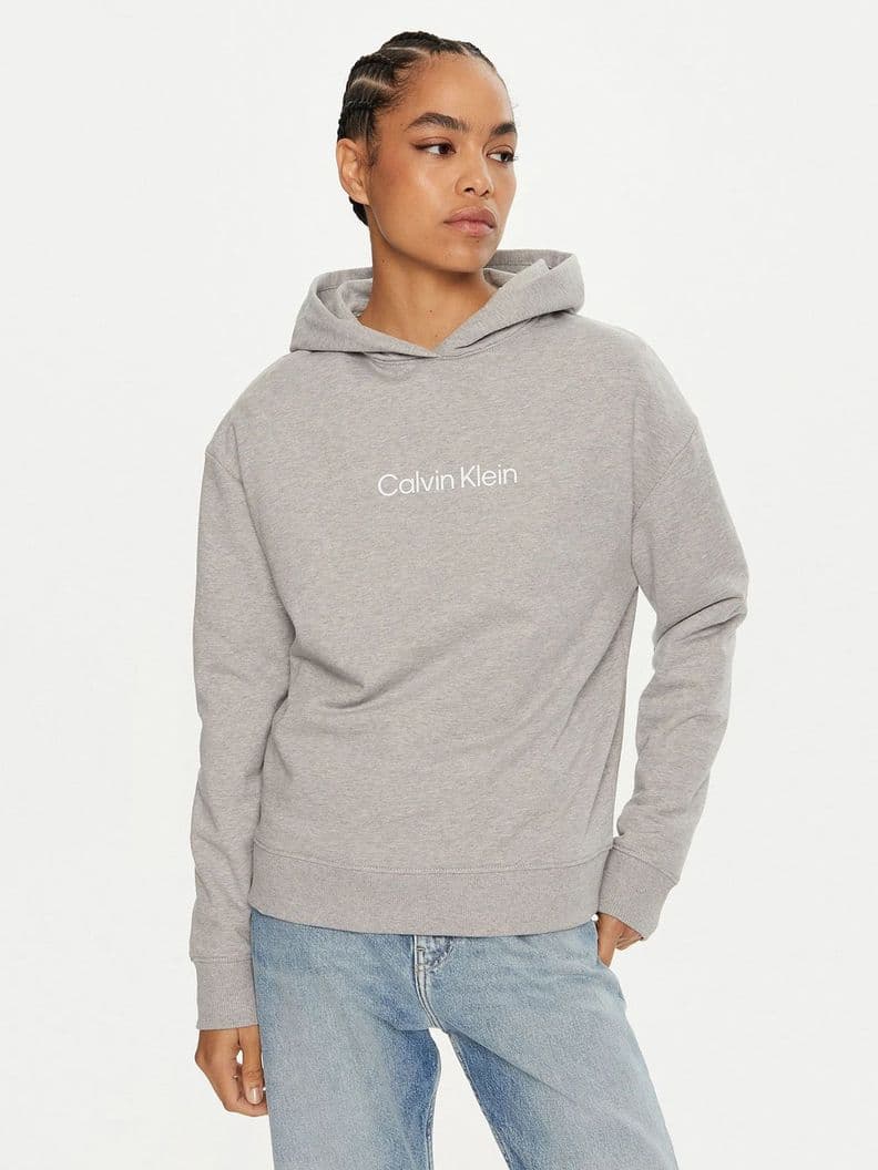 Poleron con Gorro Hero Logo Gris Calvin Klein XS