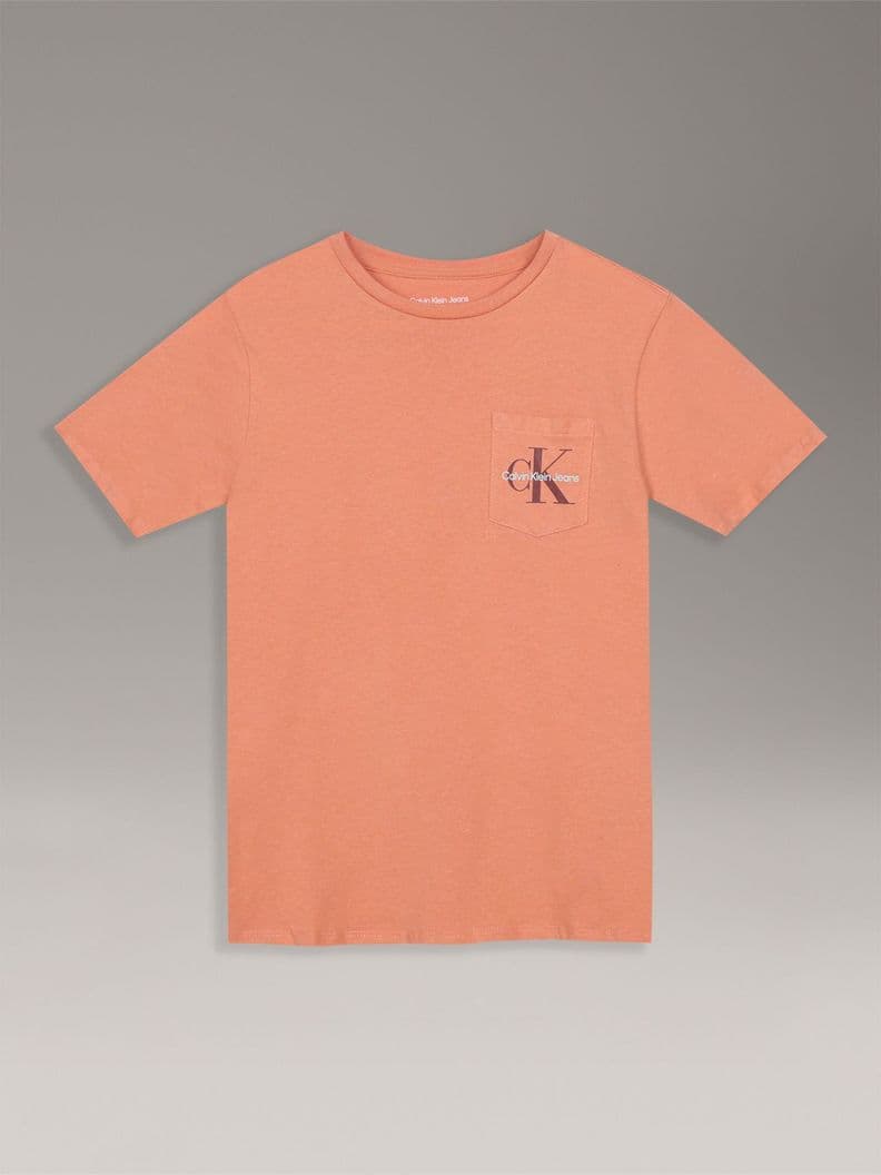 Polera Nino Con Bolsillo Para Nino Naranja Calvin Klein Naranjo S
