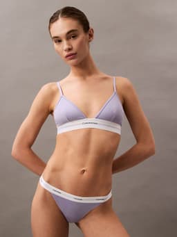 Bralette Cotton Modal Stretch Rib Morado Calvin Klein S