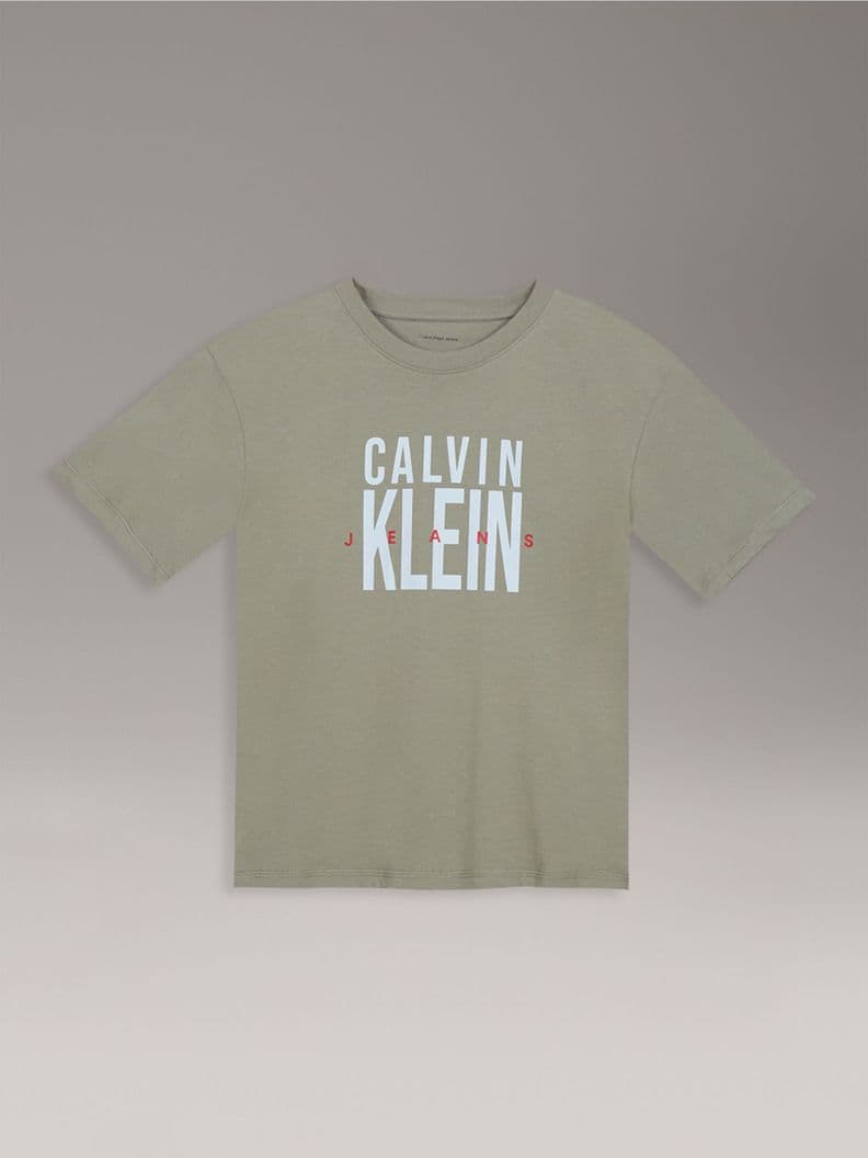 Polera Nino Bold Ckj Graphic Verde Calvin Klein 16