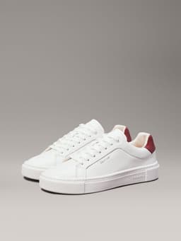 Zapatillas de Cuero Lace Up Blanco Calvin Klein Mujer 39