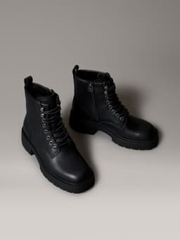 Botas Chunky de Cuero Negro Calvin Klein Mujer 36