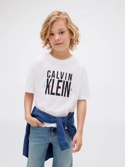 Polera Nino Bold Ckj Graphic Blanco Calvin Klein 14