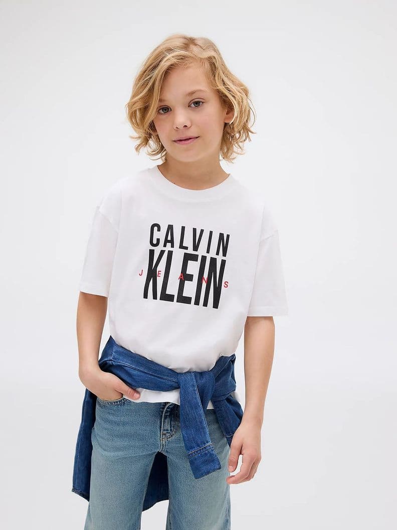 Polera Nino Bold Ckj Graphic Blanco Calvin Klein 14