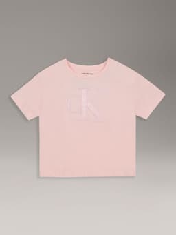 Polera Nina Boxy Con Monograma Damasco Calvin Klein M