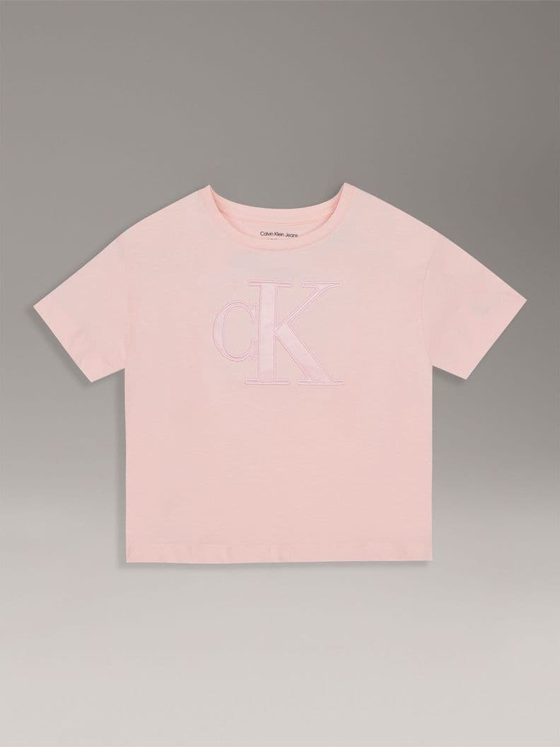 Polera Nina Boxy Con Monograma Damasco Calvin Klein M