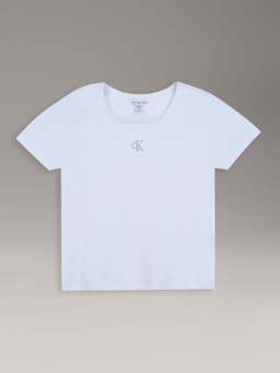 Polera Canale Cuello Cuadrado Blanco Nina Calvin Klein M