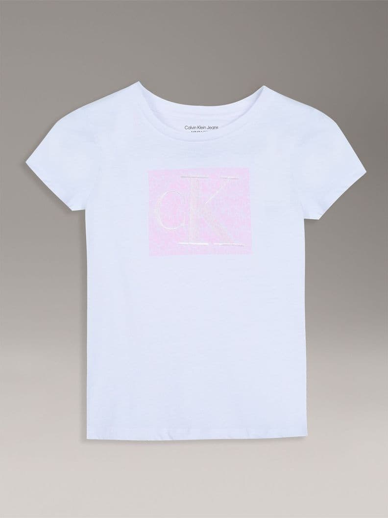 Polera Nina Classic Para Nina Blanco Calvin Klein S