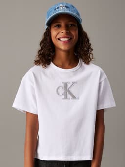 Polera Nina Metallic Blanco Calvin Klein 8